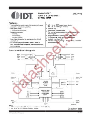IDT7019L20PFI datasheet  